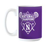 Northwestern 2023 Womens Lacrosse Champions 15oz Sublimated Mug - Logo Brands - Flyclothing LLC