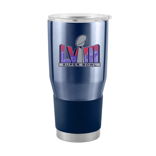 Super Bowl 58 30oz Stainless Steel Tumbler - Logo Brands - Flyclothing LLC