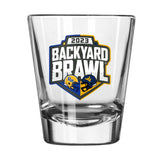 Backyard Brawl 2023 2oz Shot Glass - Logo Brands - Flyclothing LLC