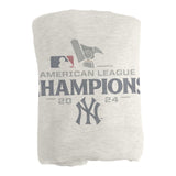 NY Yankees 2024 American League Champs Sublimated Sweatshirt Blanket - Logo Brands - Flyclothing LLC
