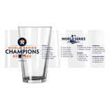 Houston Astros World Series Champs 16oz Roster Pint Glass - Logo Brands - Flyclothing LLC