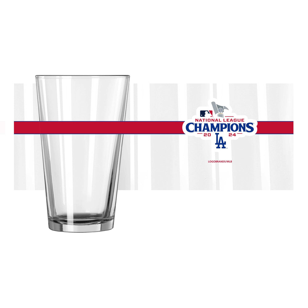 LA Dodgers 2024 National League Champs 16oz Pint Glass - Logo Brands - Flyclothing LLC
