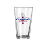 Texas Rangers 16oz 2023 World Series Champions Summary Pint Glass
