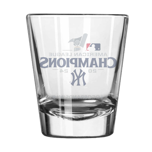 NY Yankees 2024 American League Champs 2oz Shot Glass - Logo Brands - Flyclothing LLC