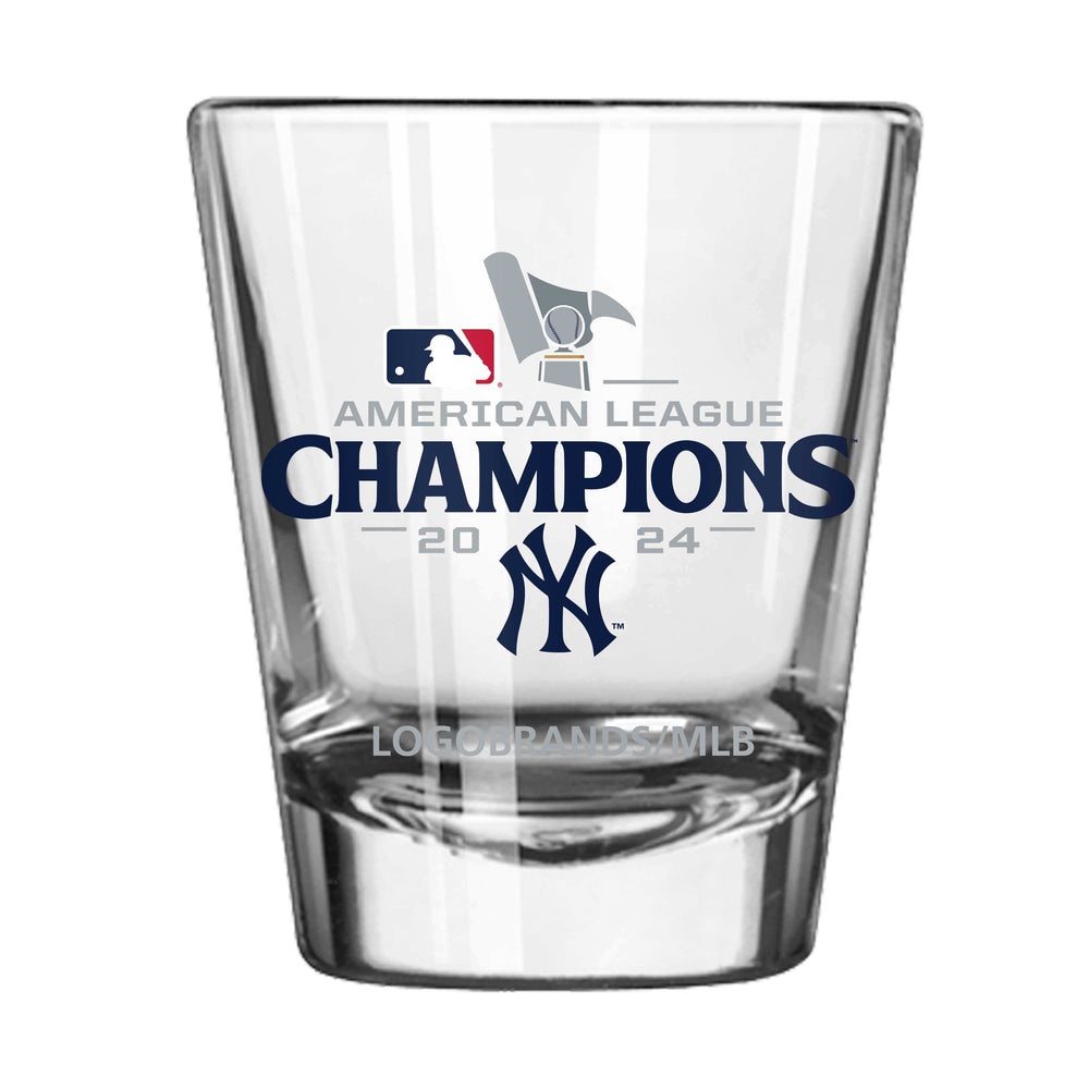 NY Yankees 2024 American League Champs 2oz Shot Glass - Logo Brands - Flyclothing LLC