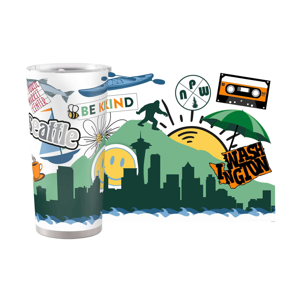 Seattle 20oz Native Powder Coat Tumbler - Logo Brands - Flyclothing LLC