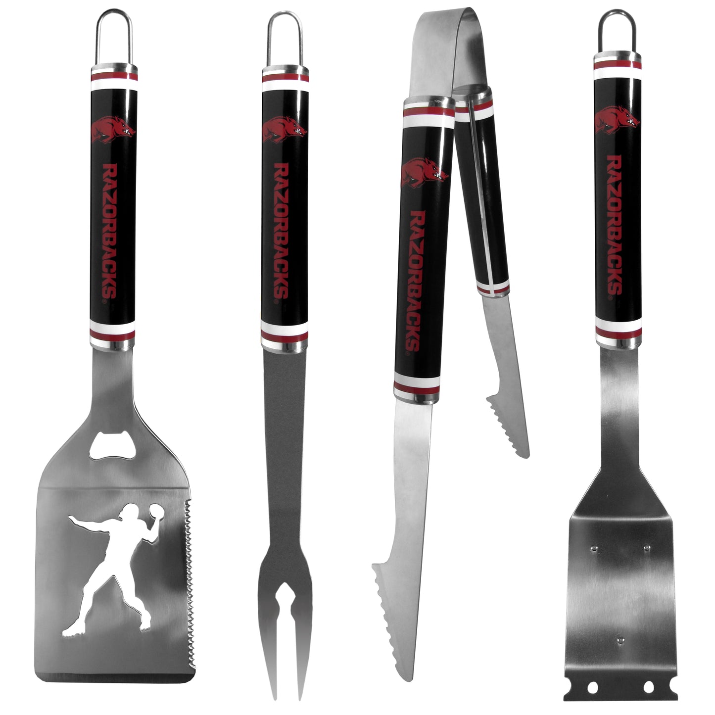 Arkansas Razorbacks 4 pc Logo Grill Tool Set