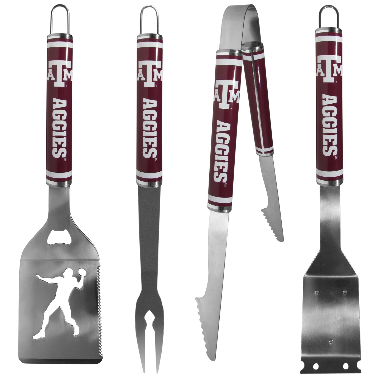 Texas A & M Aggies 4 pc Logo Grill Tool Set