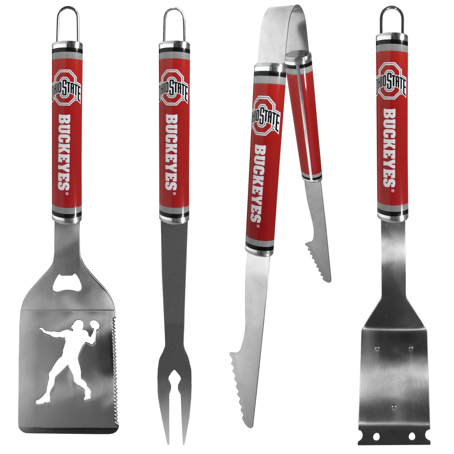 Ohio St. Buckeyes 4 pc Logo Grill Tool Set