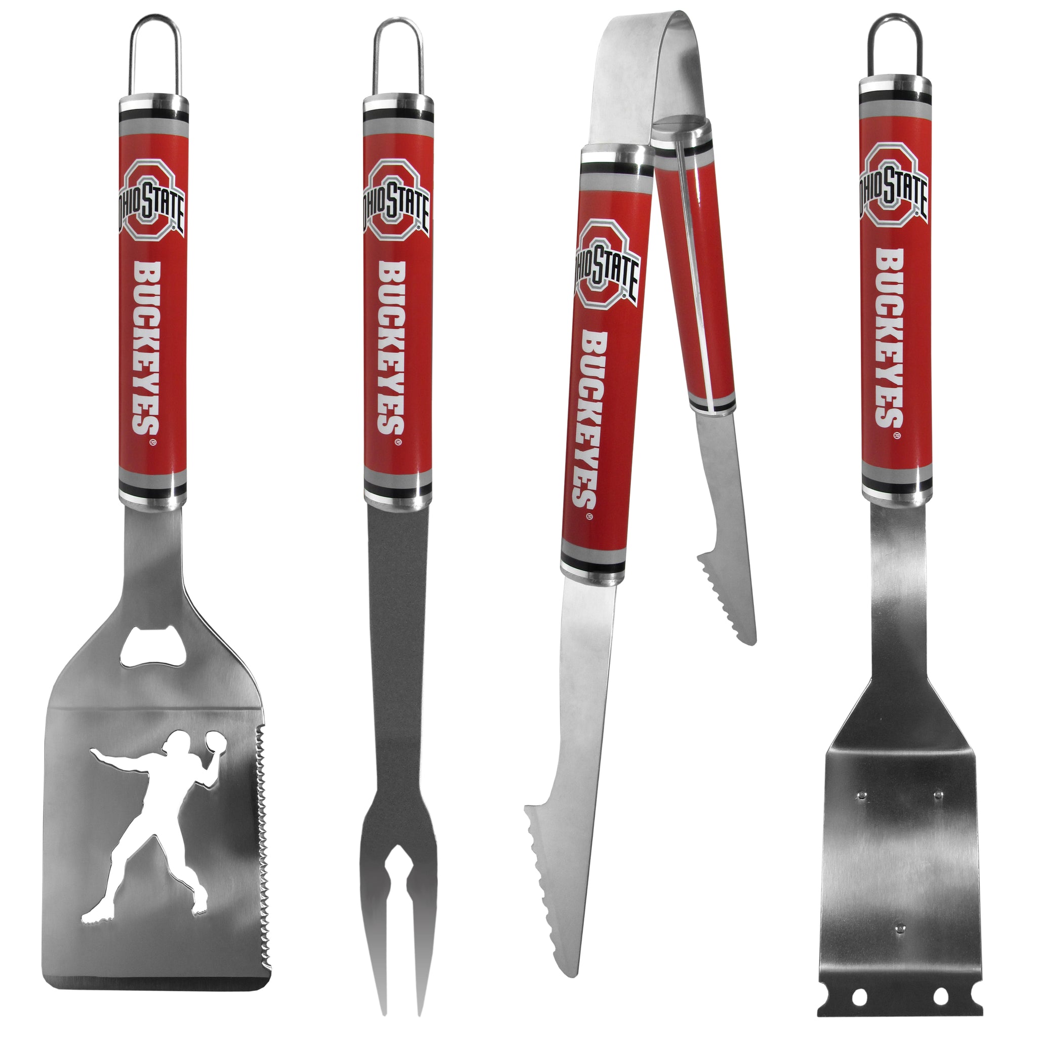 Ohio St. Buckeyes 4 pc Logo Grill Tool Set