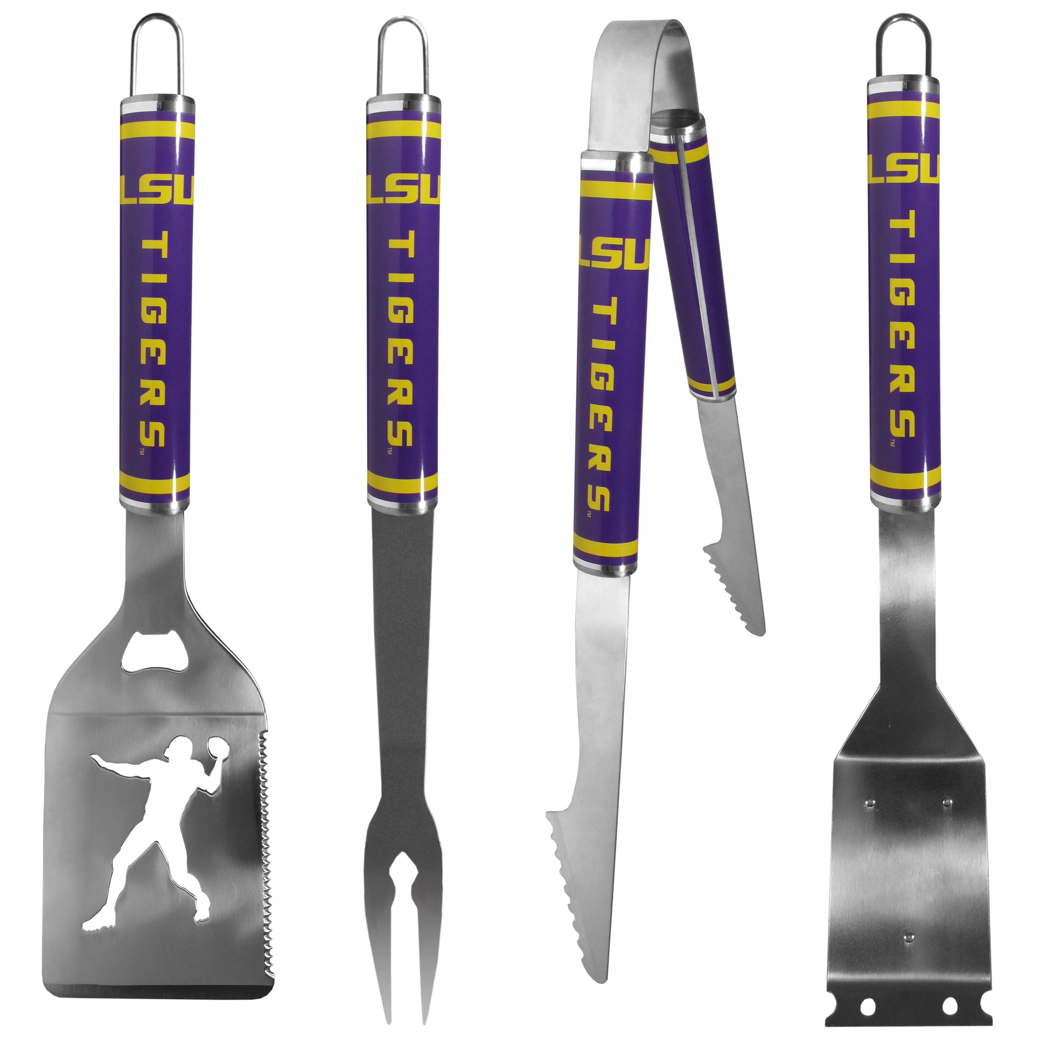 LSU Tigers 4 pc Logo Grill Tool Set