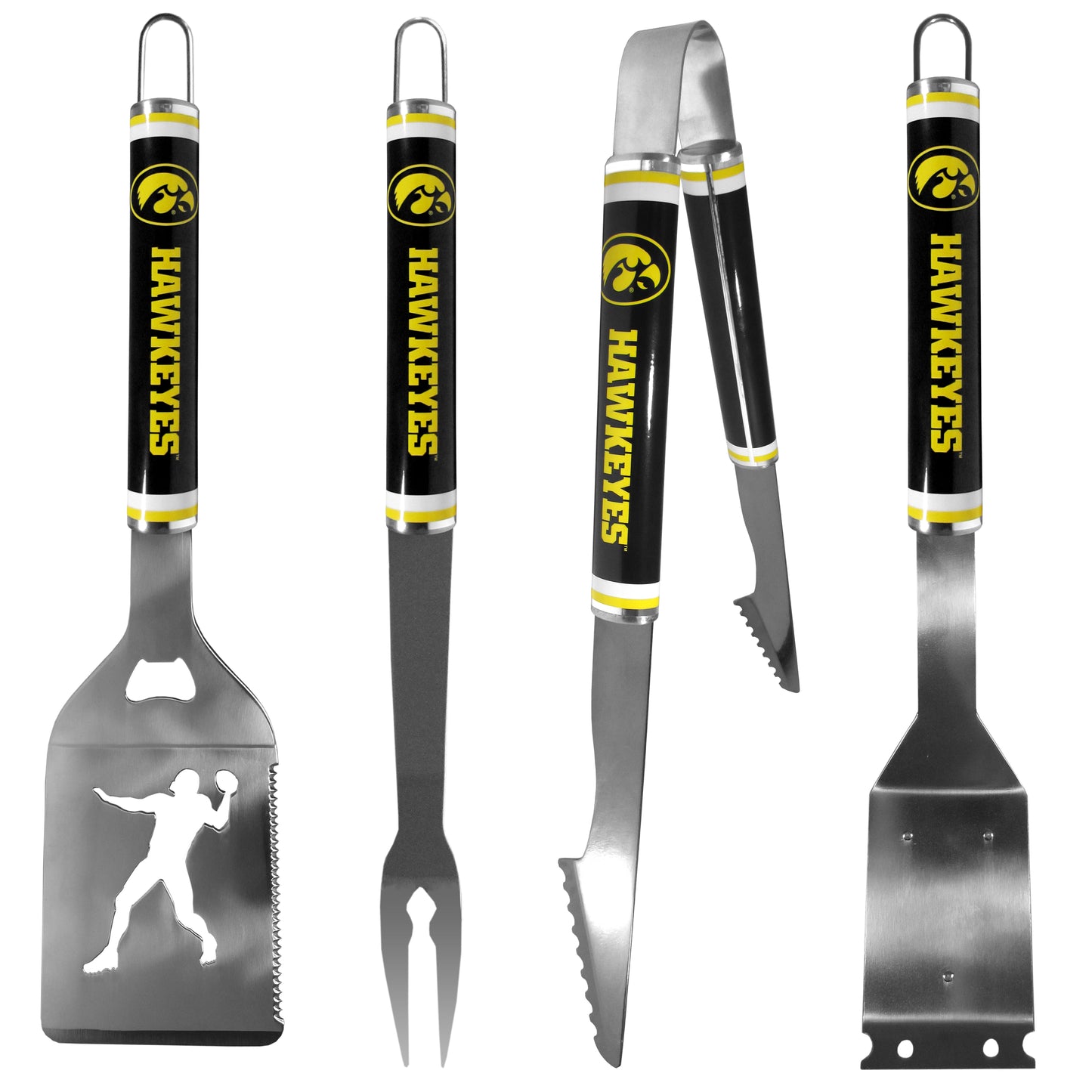 Iowa Hawkeyes 4 pc Logo Grill Tool Set