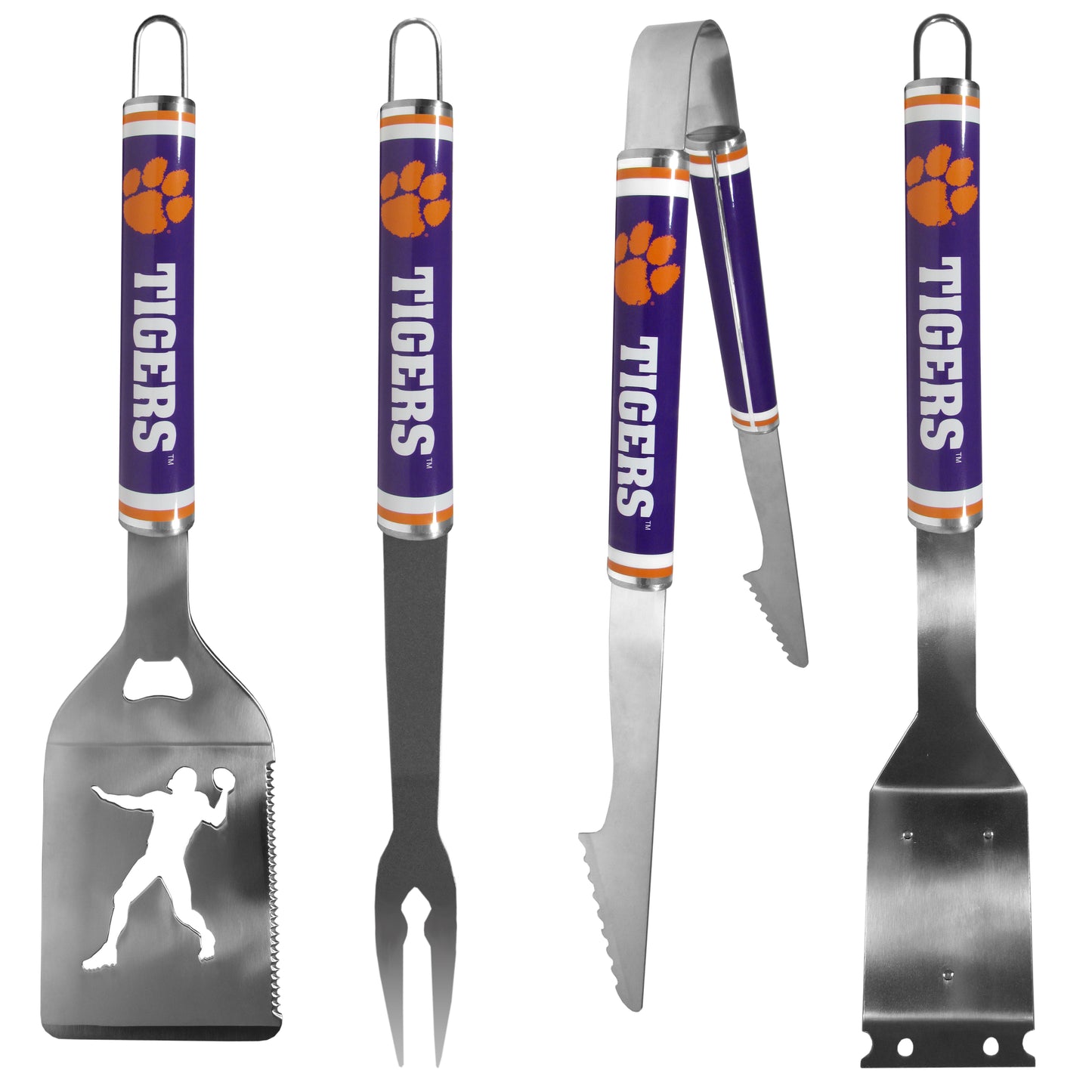 Clemson Tigers 4 pc Logo Grill Tool Set