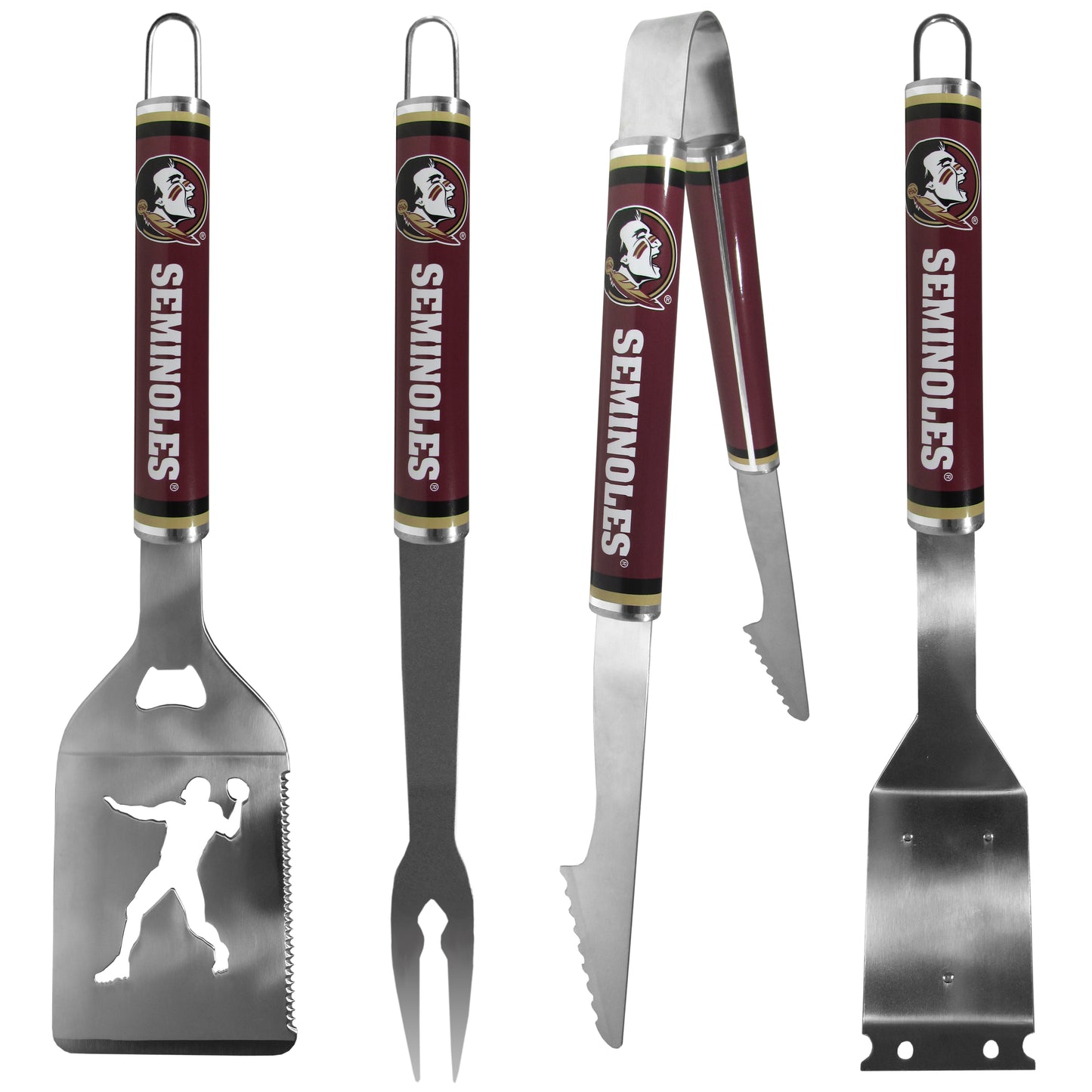 Florida St. Seminoles 4 pc Logo Grill Tool Set