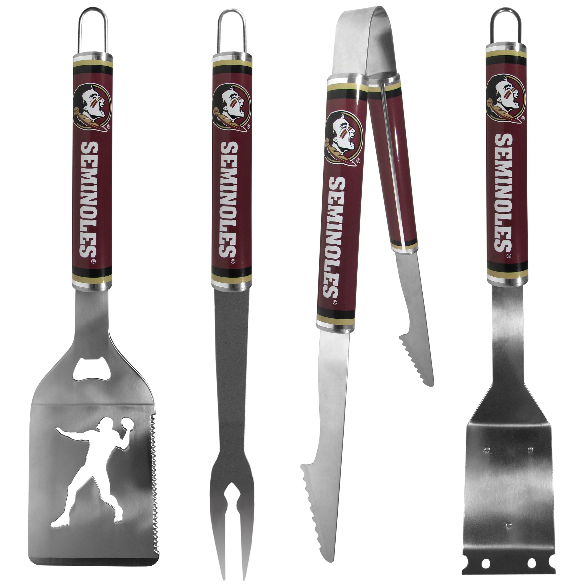 Florida St. Seminoles 4 pc Logo Grill Tool Set