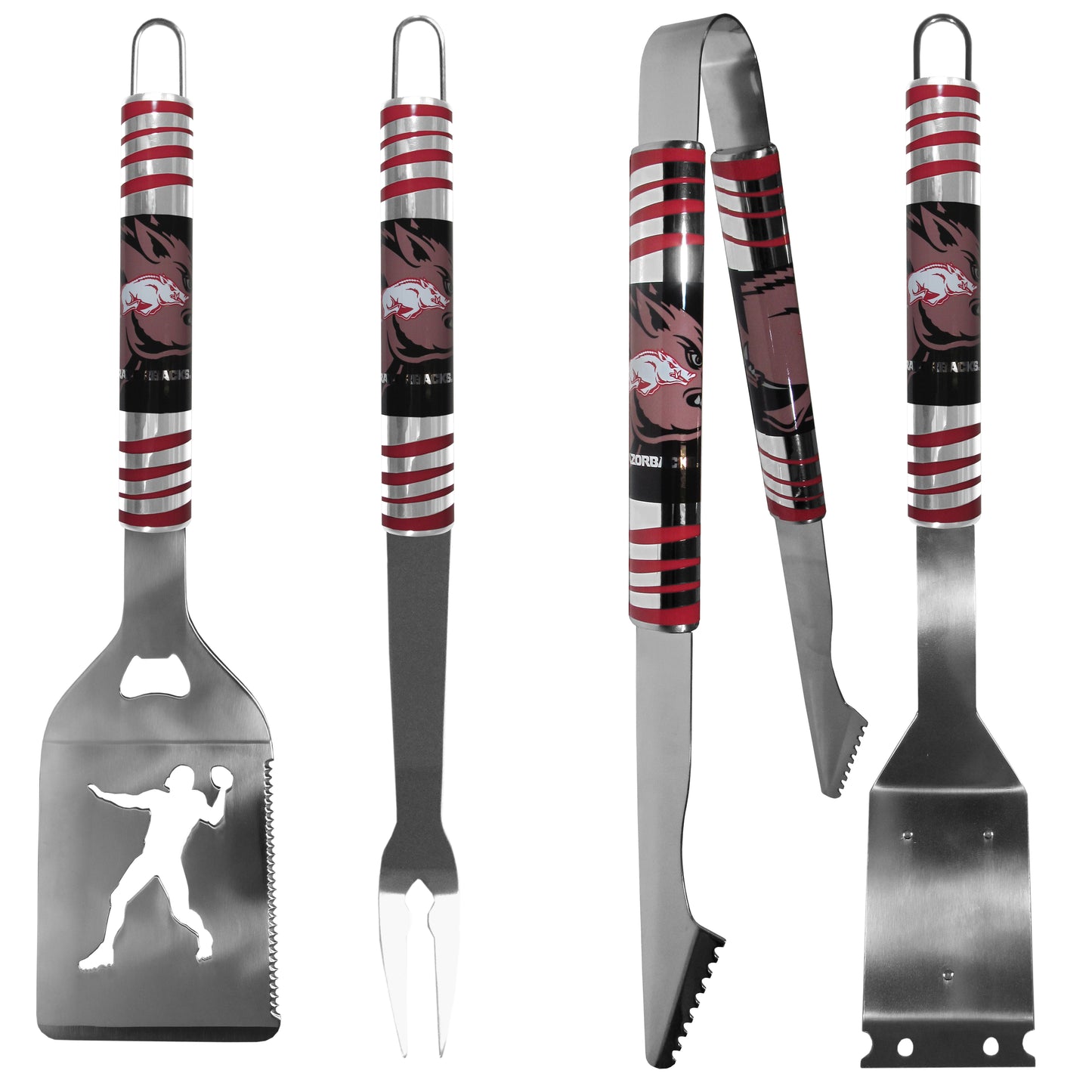 Arkansas Razorbacks 4 pc Steel Grill Tool Set