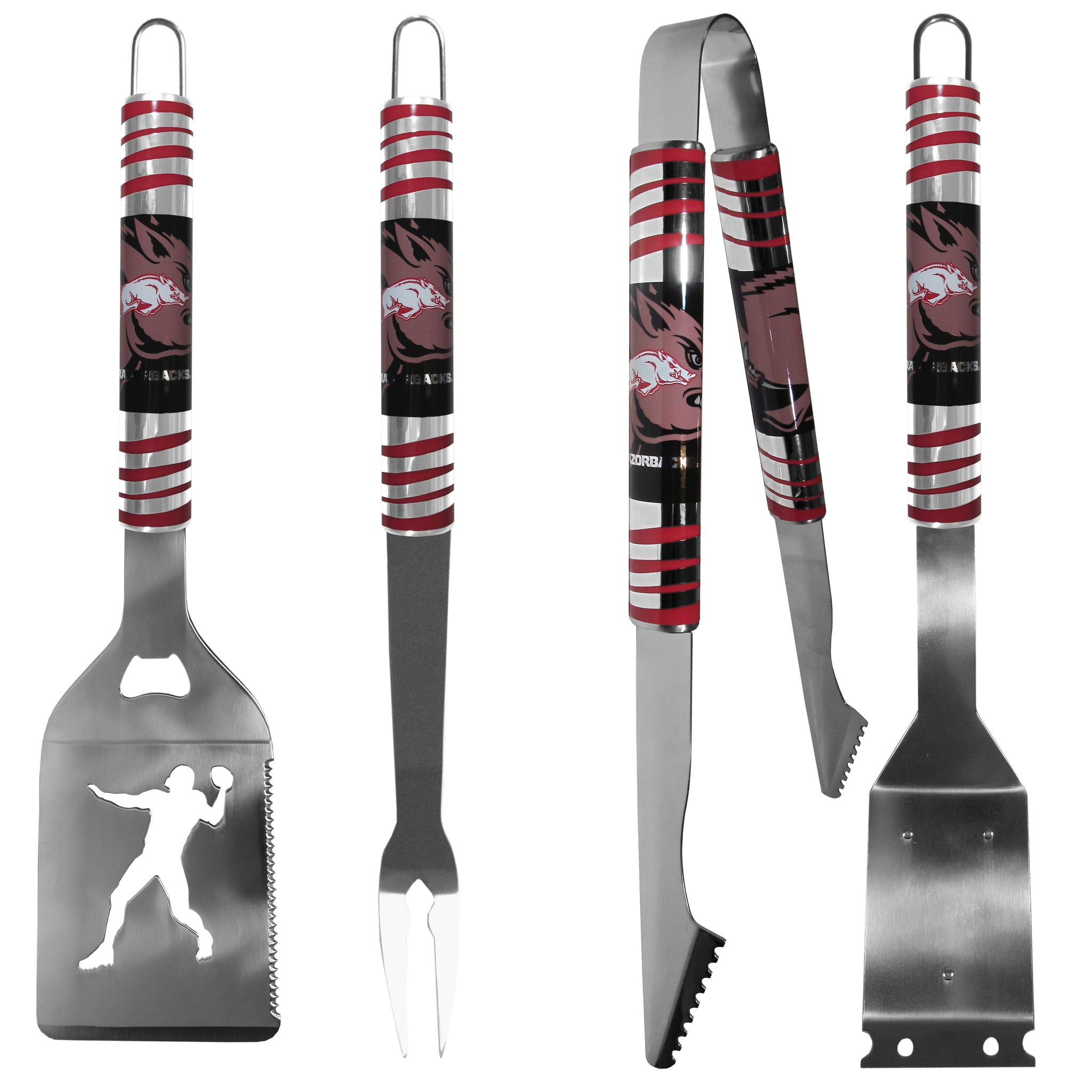 Arkansas Razorbacks 4 pc Steel Grill Tool Set