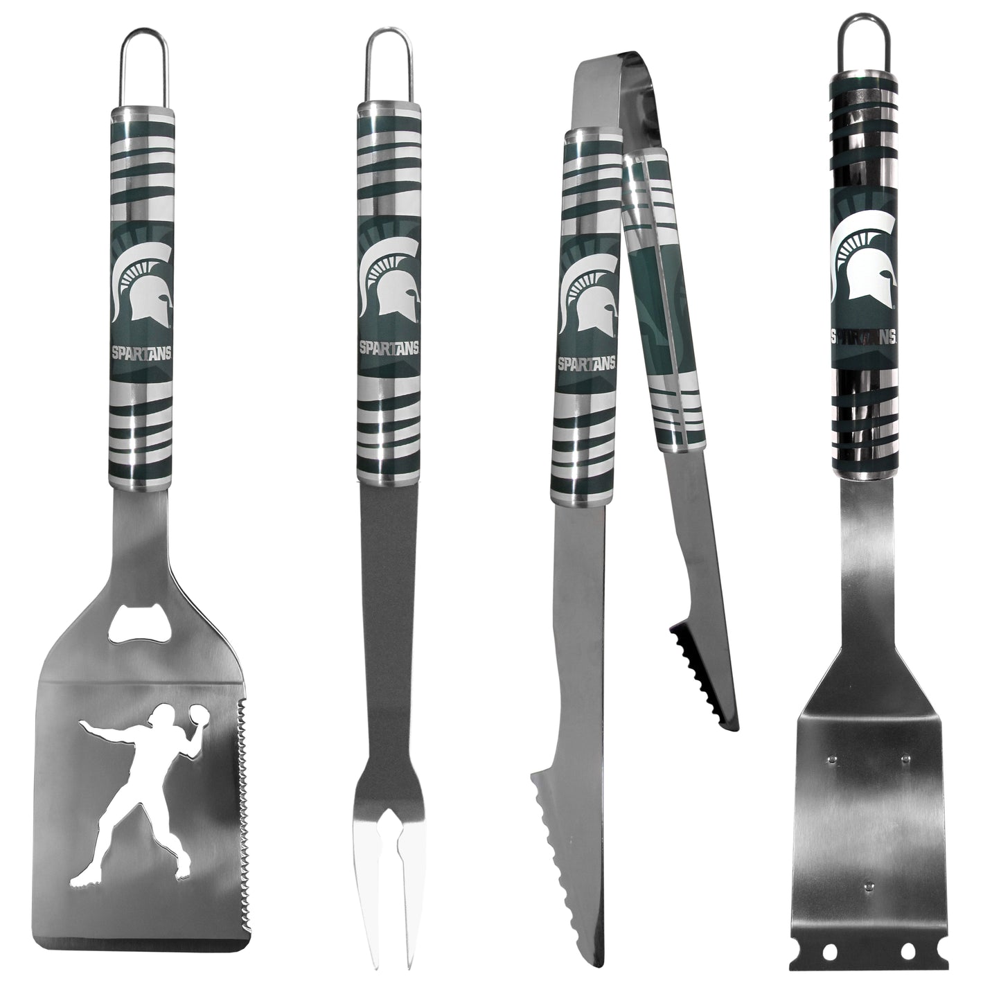 Michigan St. Spartans 4 pc Steel Grill Tool Set