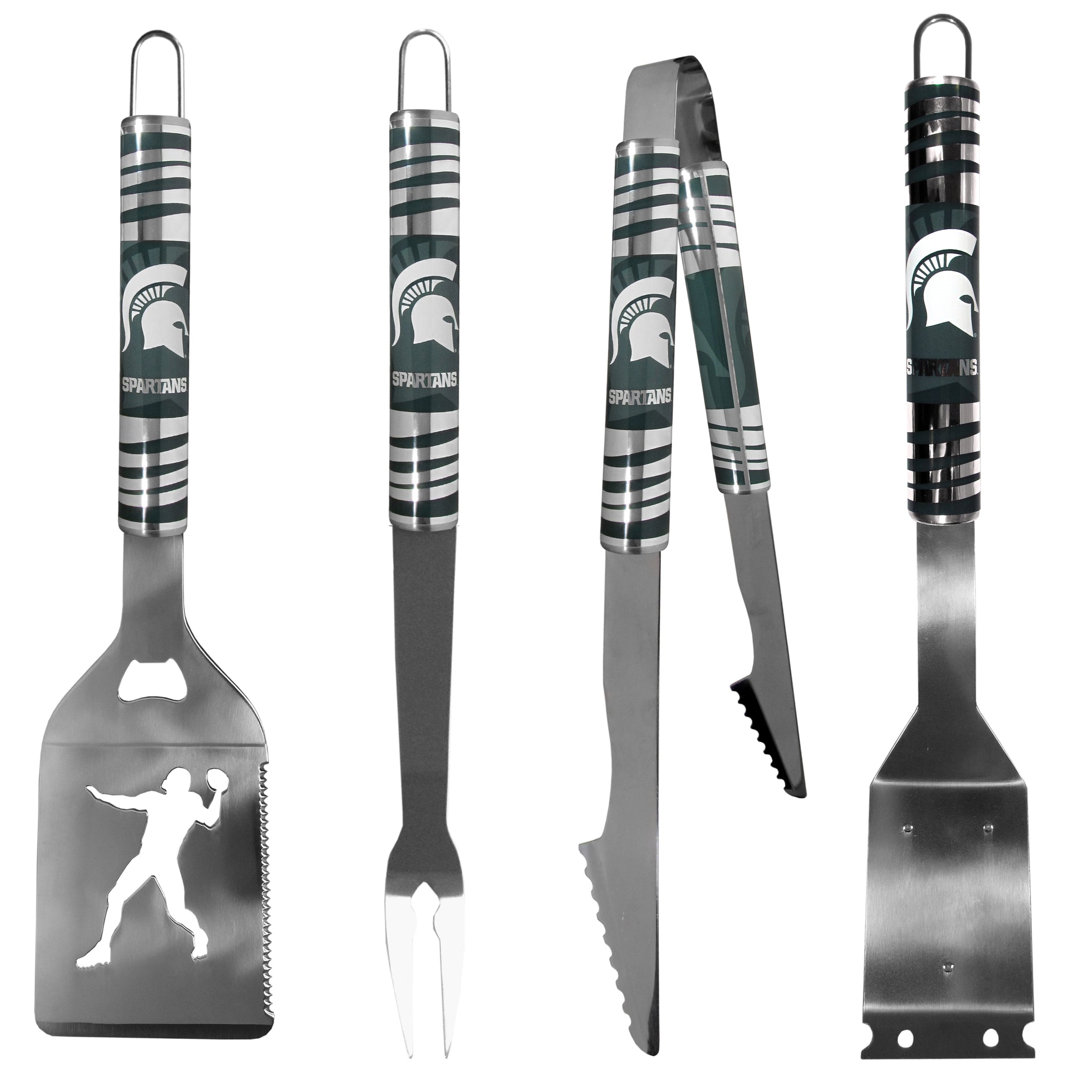 Michigan St. Spartans 4 pc Steel Grill Tool Set