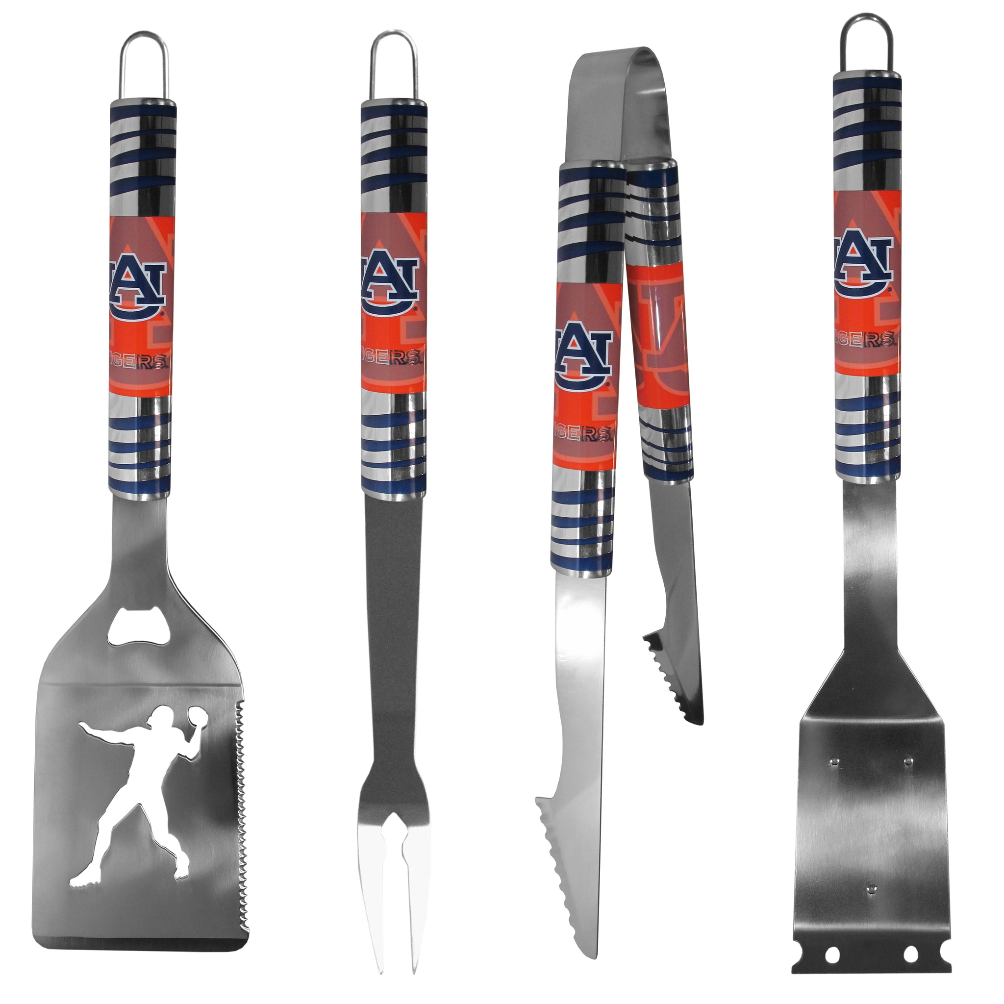 Auburn Tigers 4 pc Steel Grill Tool Set