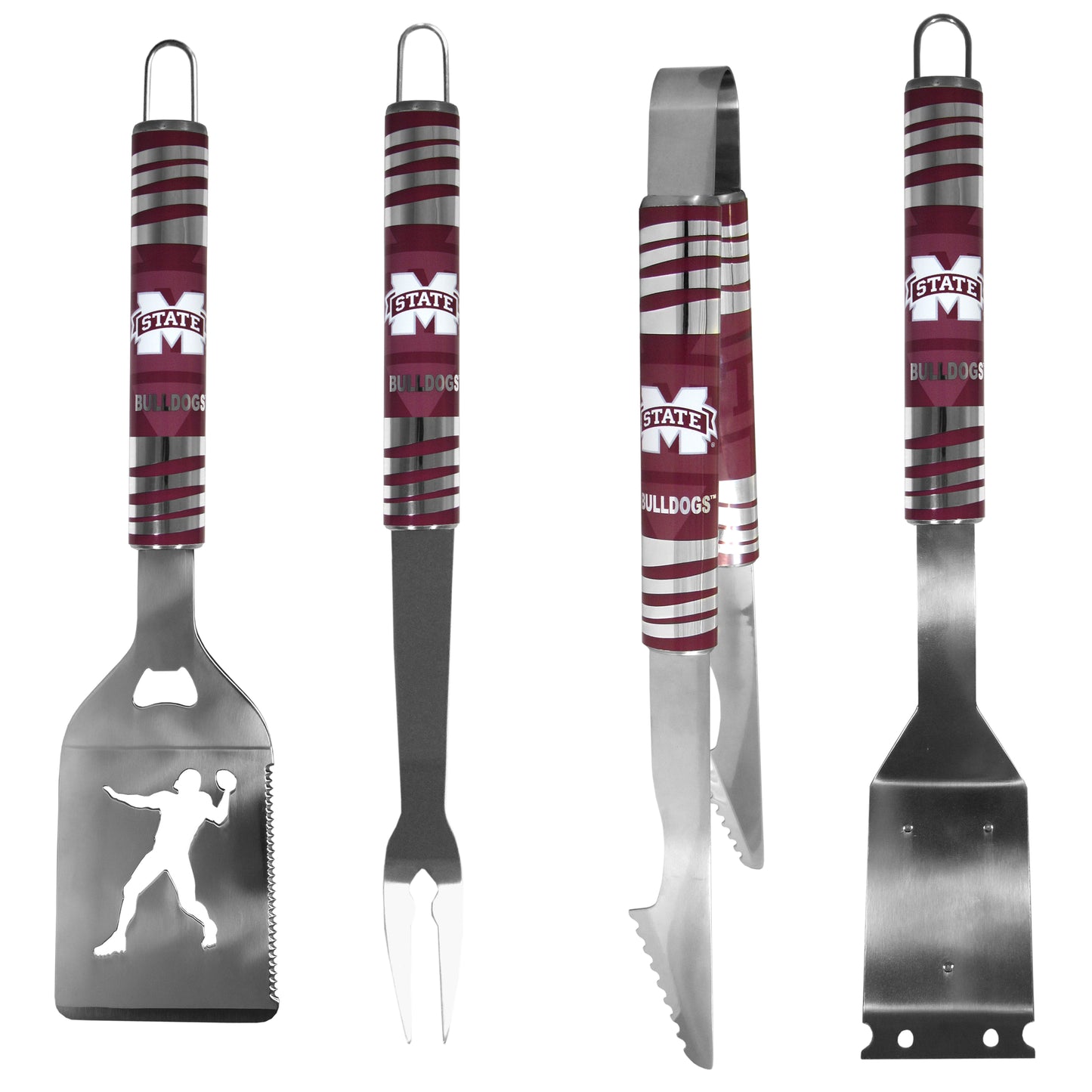 Mississippi St. Bulldogs 4 pc Steel Grill Tool Set