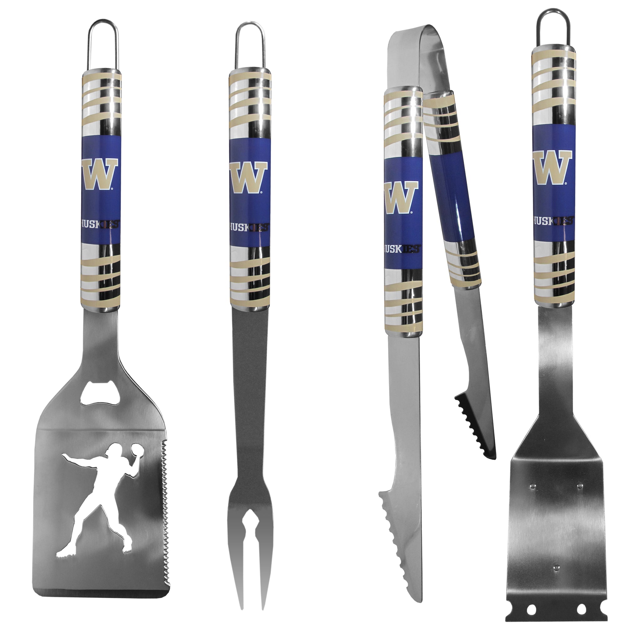 Washington Huskies 4 pc Steel Grill Tool Set