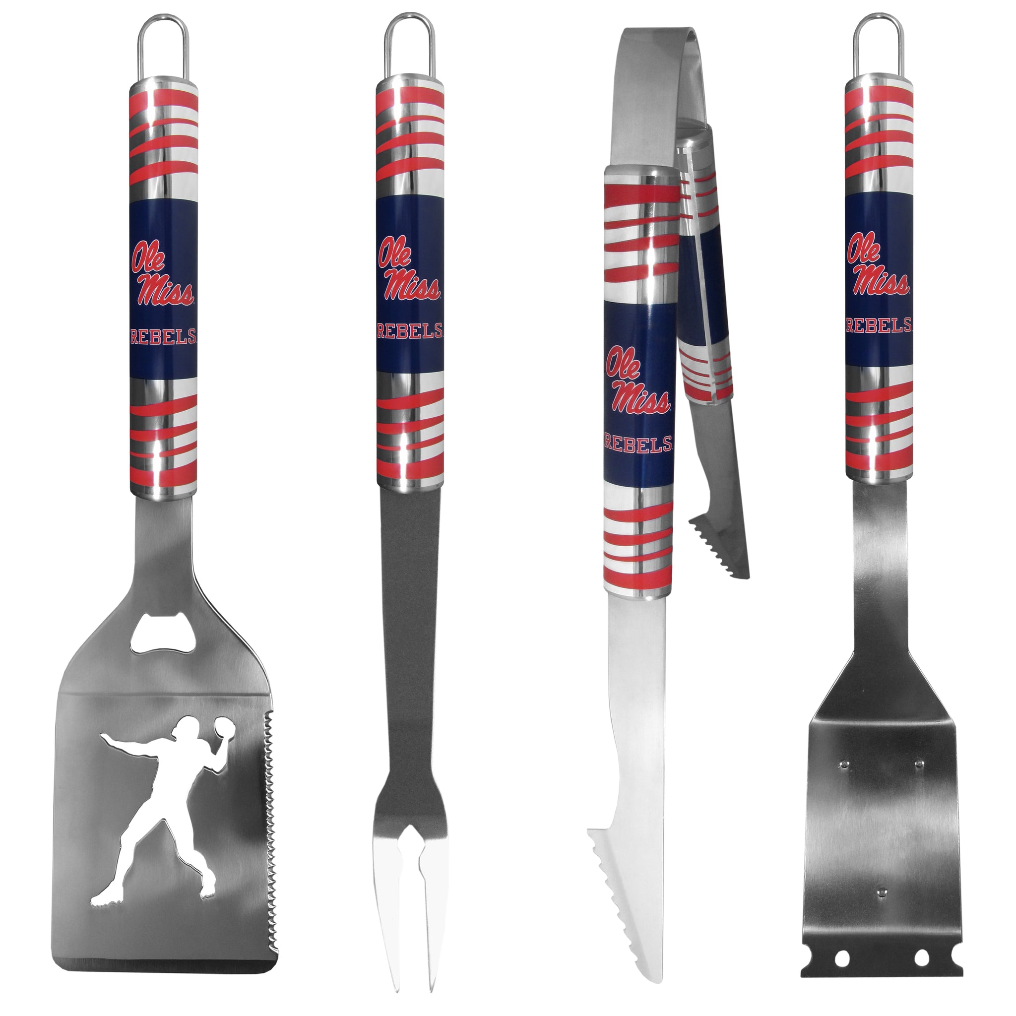 Mississippi Rebels 4 pc Steel Grill Tool Set