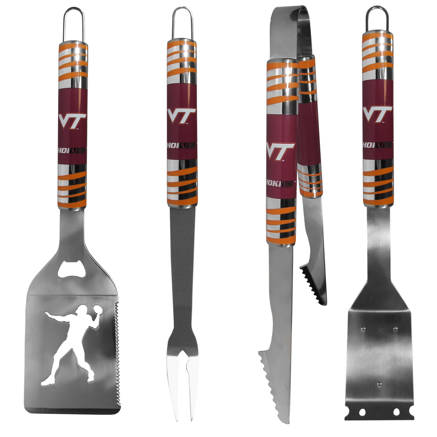 Virginia Tech Hokies 4 pc Steel Grill Tool Set