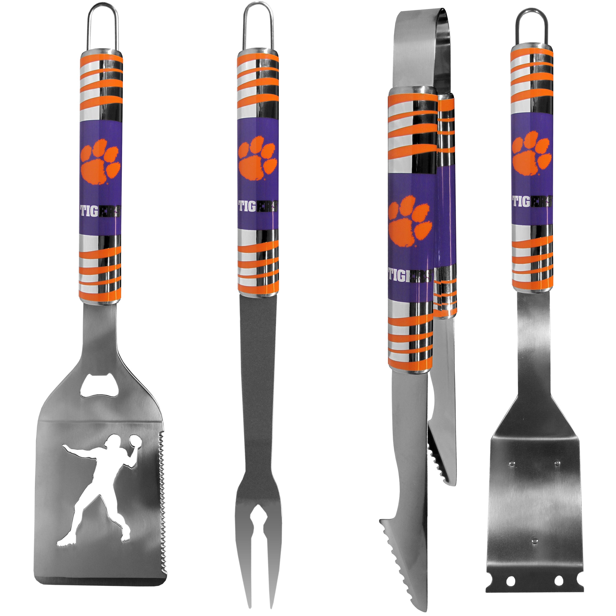 Clemson Tigers 4 pc Steel Grill Tool Set