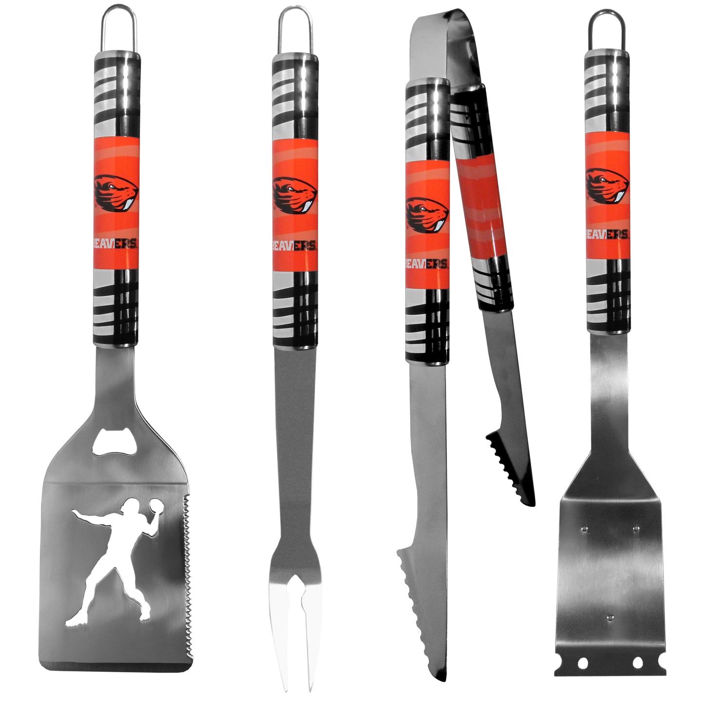 Oregon St. Beavers 4 pc Steel Grill Tool Set