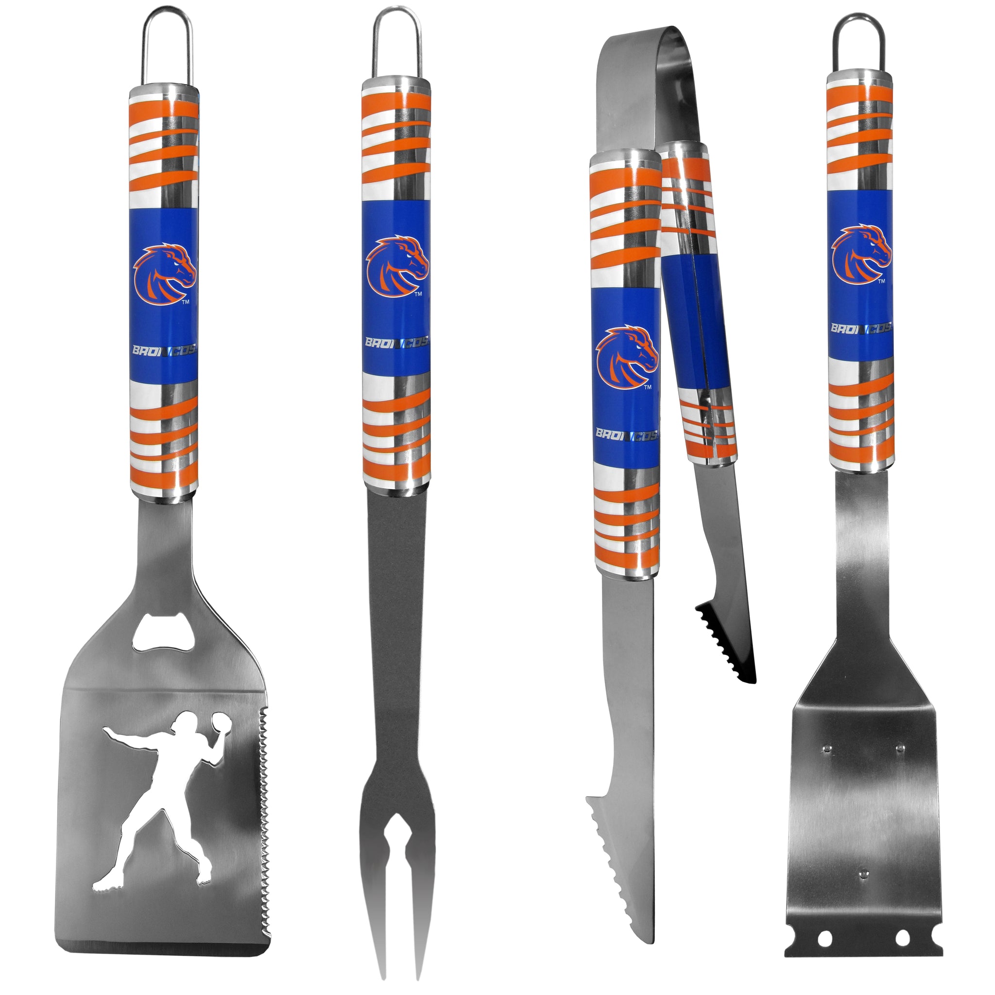 Boise St. Broncos 4 pc Steel Grill Tool Set