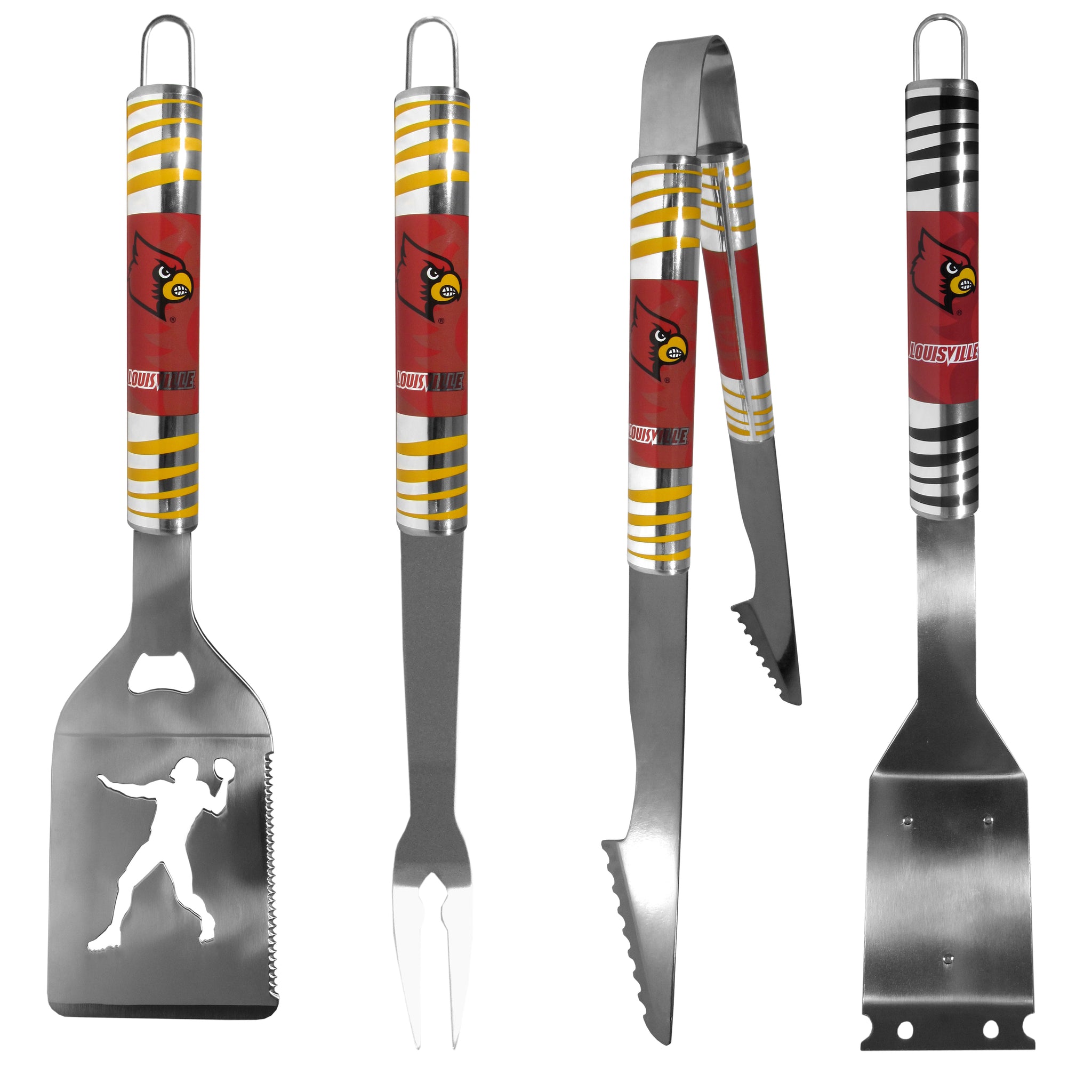 Louisville Cardinals 4 pc Steel Grill Tool Set