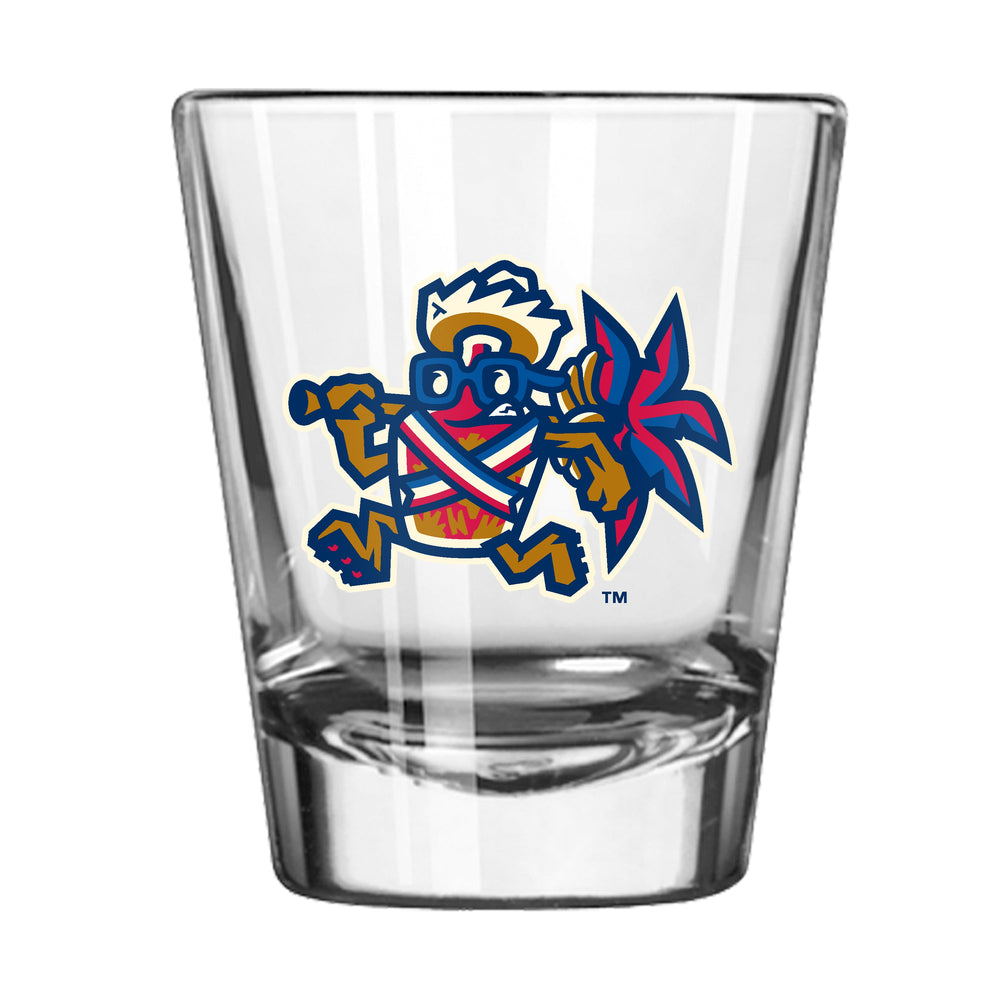 Lehigh Valley IronPigs Mamajuana Running 2oz Flipside Shot Glass