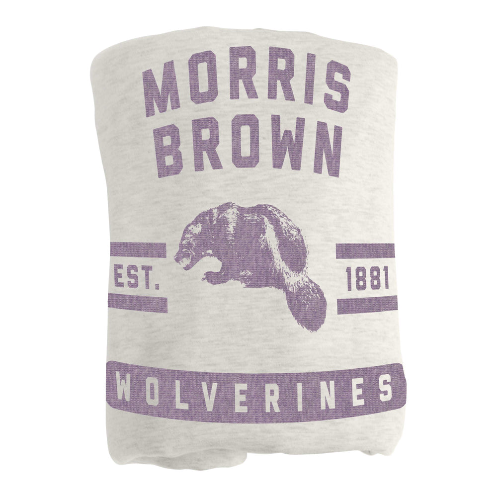 Morris Brown College Sublimated Sweatshirt Blanket - Logo Brands - Flyclothing LLC