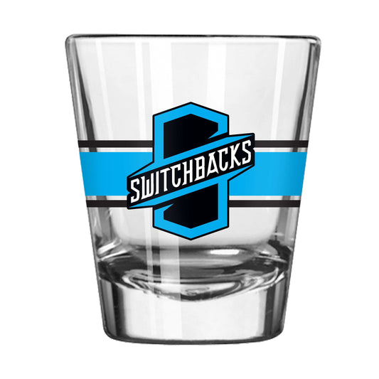 Colorado Springs Switchbacks FC 2oz Stripe Shot Glass - Logo Brands - Flyclothing LLC