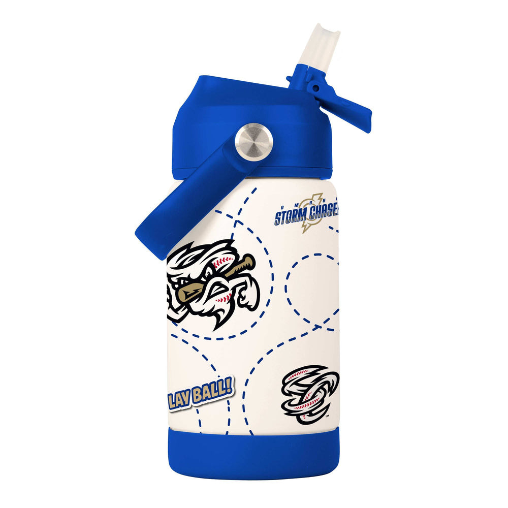Omaha Storm Chasers 12oz Mascot SS Kids Bottle - Logo Brands - Flyclothing LLC