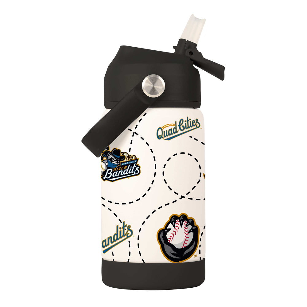 Quad Cities River Bandits 12oz Mascot SS Kids Bottle - Logo Brands - Flyclothing LLC