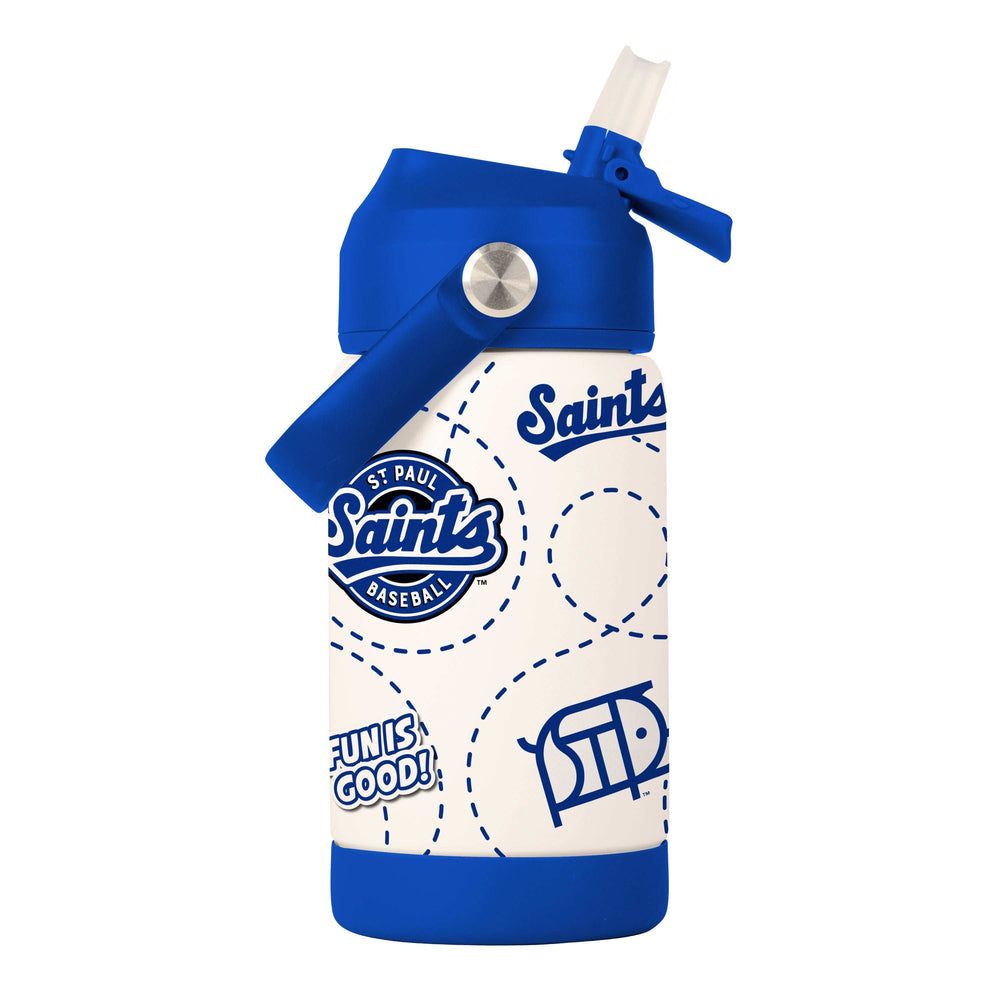 St. Paul Saints 12oz Mascot SS Kids Bottle - Logo Brands - Flyclothing LLC