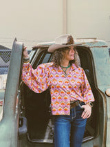 Room At The Top Balloon Sleeve Button Up Blouse - Lil Bee's Bohemian - Flyclothing LLC