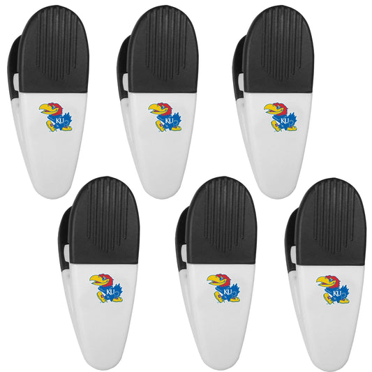 Kansas Jayhawks Chip Clip Magnets, 6pk - Siskiyou Buckle