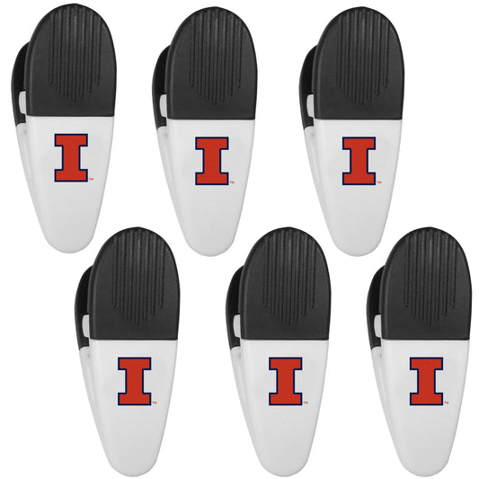 Illinois Fighting Illini Chip Clip Magnets, 6pk - Siskiyou Buckle