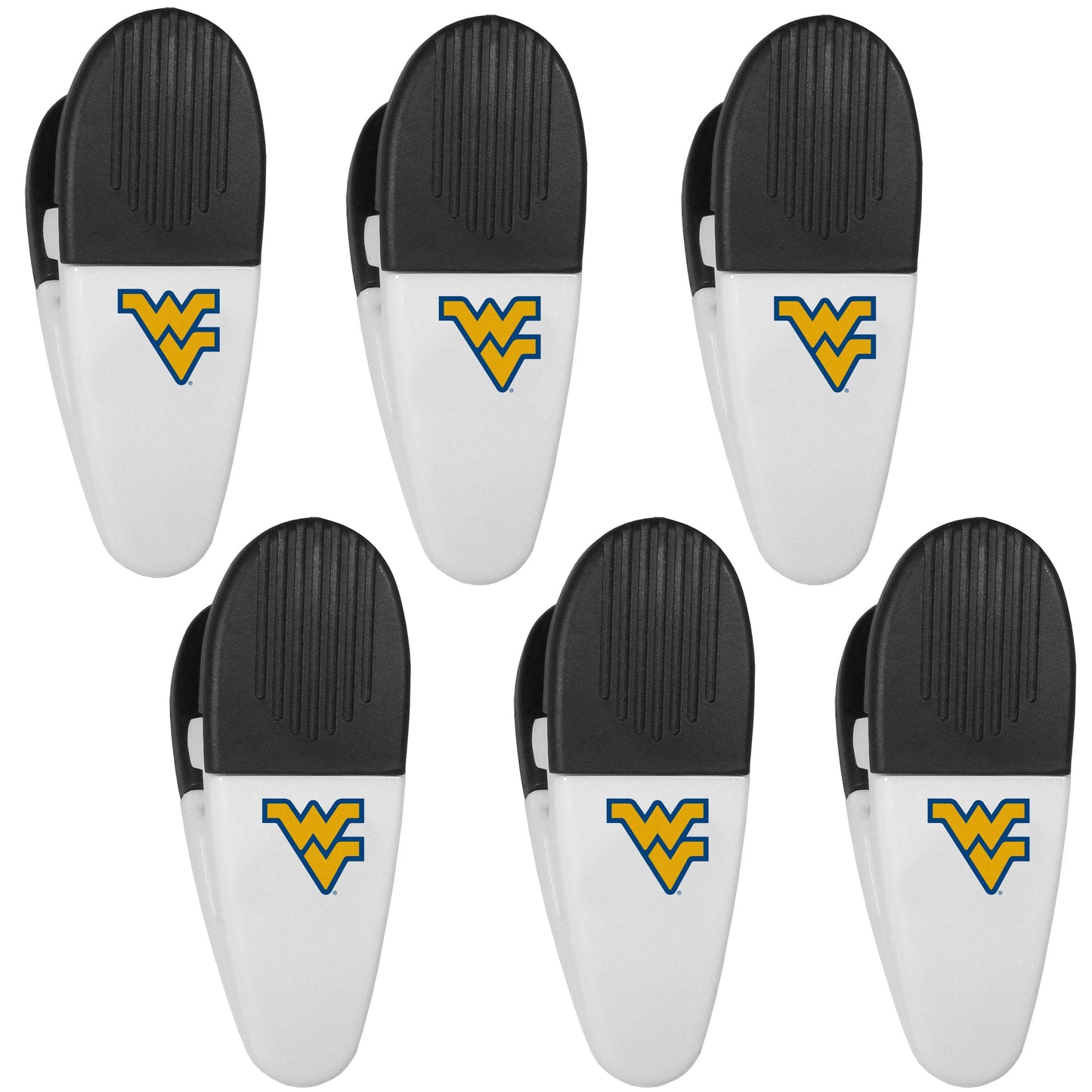 W. Virginia Mountaineers Chip Clip Magnets, 6pk - Siskiyou Buckle - Flyclothing LLC