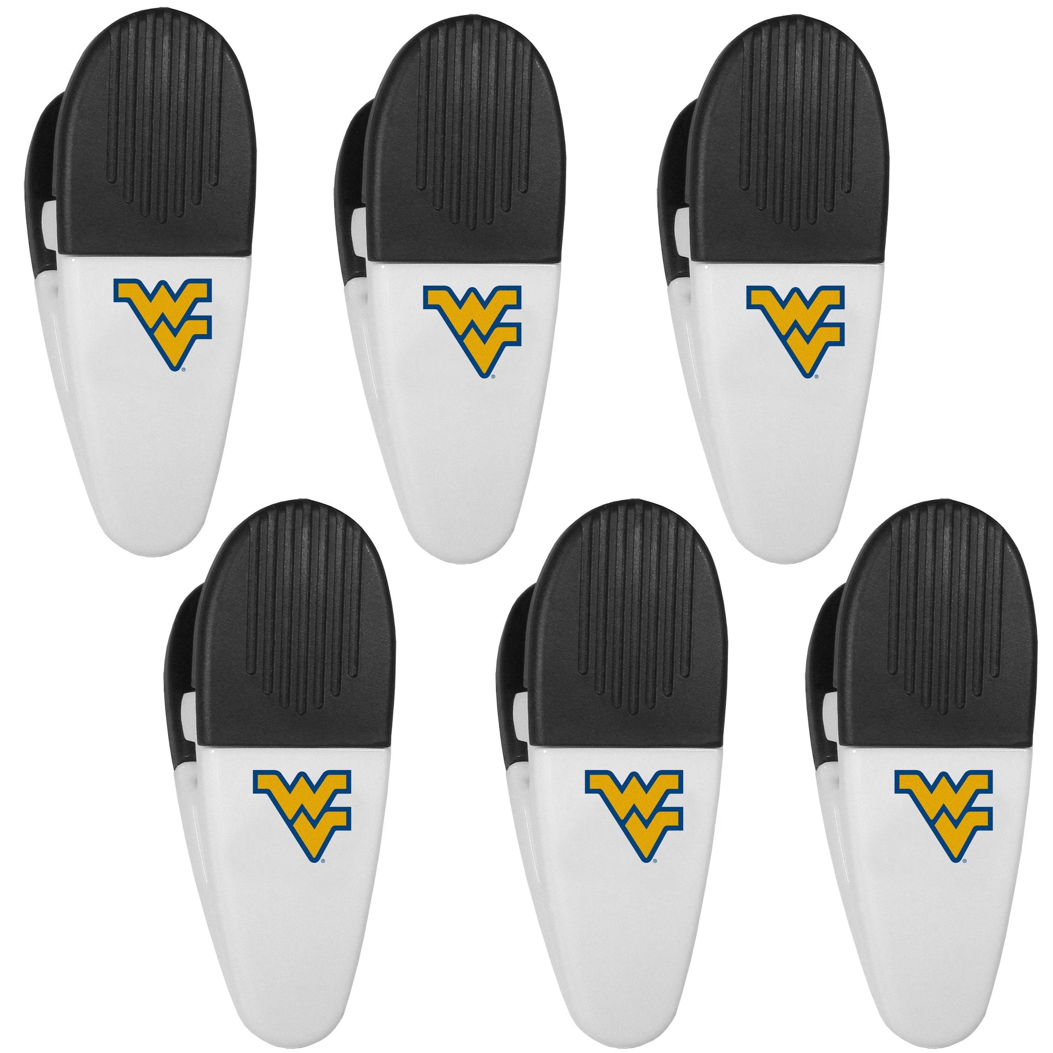 W. Virginia Mountaineers Chip Clip Magnets, 6pk - Siskiyou Buckle - Flyclothing LLC