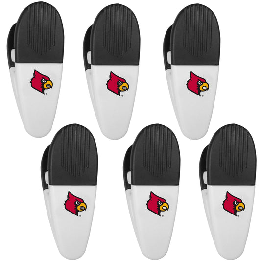 Louisville Cardinals Chip Clip Magnets, 6pk - Siskiyou Buckle