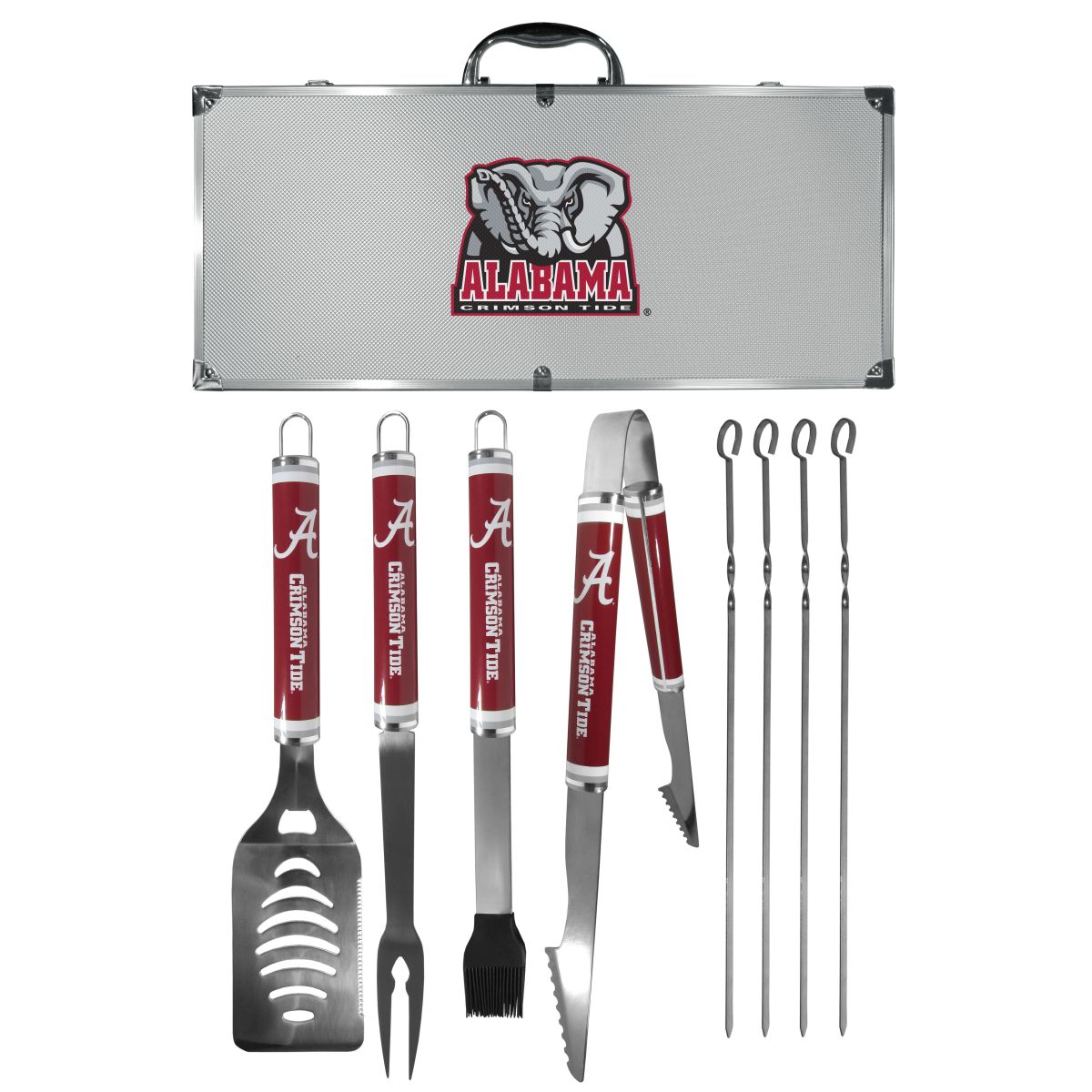 Alabama Crimson Tide 8 pc Logo BBQ Set