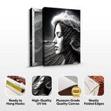 Monochrome Serene Woman Wall Art - Tailored Canvases - Flyclothing LLC