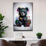 Cool Pop Teddy Wall Art - Tailored Canvases - Flyclothing LLC