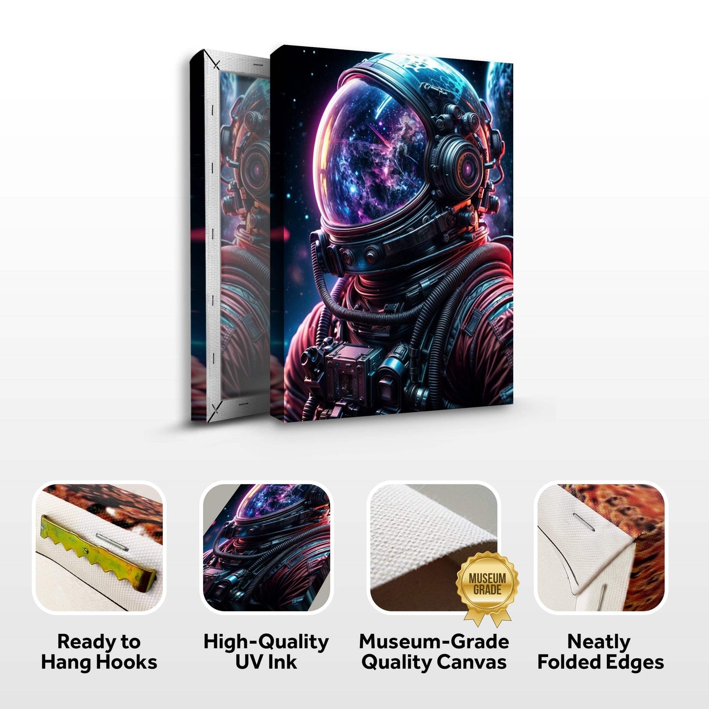 Cool Astronaut Glow Wall Art - Tailored Canvases - Flyclothing LLC