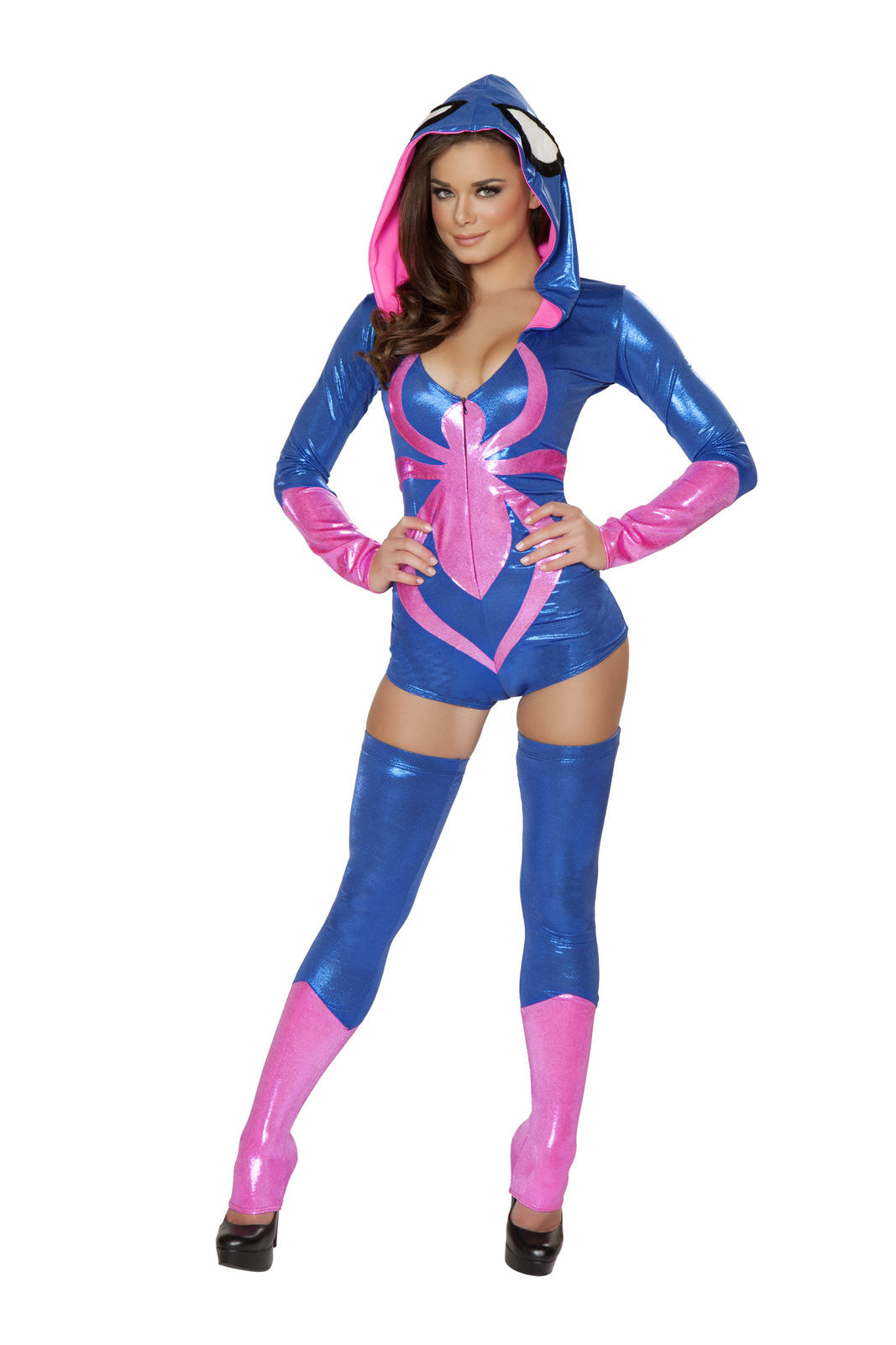 J. Valentine Pink Spider Hooded Romper Costume CA108 - J. Valentine - Flyclothing LLC