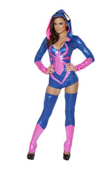 J. Valentine Pink Spider Hooded Romper Costume CA108 - J. Valentine - Flyclothing LLC